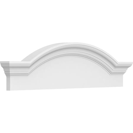Ekena Millwork Segment Arch W/ Flankers Smooth Architectural Grade PVC Pediment, 32"W x 9"H x 2-1/2"P PEDPS032X090SGF00